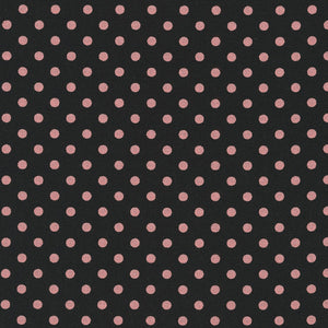 Sevenberry Dots-A-Lot - Pink Dots on Black Yardage