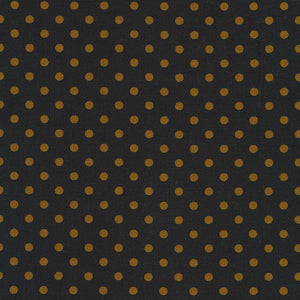 Sevenberry Dots-A-Lot - Brown Dots on Black Yardage