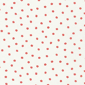 Flowerhouse - 1930's Basics Mini Flowers Red Yardage