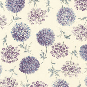 Sevenberry Grace - Florals Natural Lilac Yardage