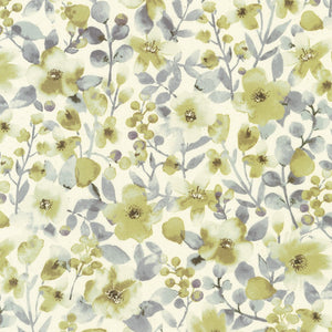 Sevenberry Grace - Florals Vines Chamomile Yardage