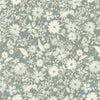 Sevenberry Grace - Flowers Grey Blue Yardage