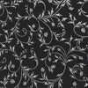 Holiday Flourish-Snow flower - Swirls Onyx Metallic Yardage