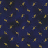 Jaikumari - Leaves Midnight Metallic Fabric