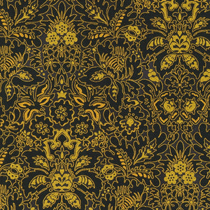 Midnight Nectar - Floral Damask Onyx