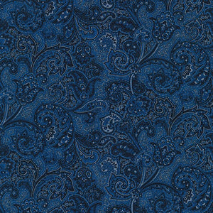 Paisley Prints - Navy Yardage