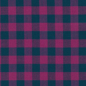 Porto Flannel-Gingham - Magenta Flannel Yardage