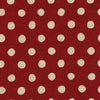 Sevenberry Canvas Natural Dots - Medium Dots Red Yardage