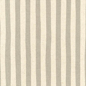 Sevenberry Canvas Natural Stripes Grey Yardage