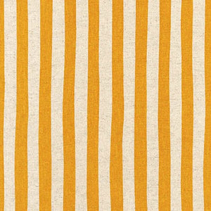 Sevenberry Canvas Natural Stripes Gold Yardage