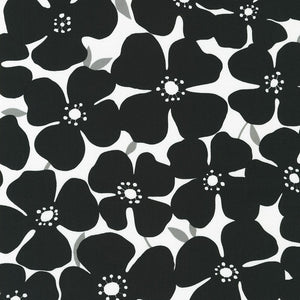 Sevenberry Canvas Prints - Florals Black/White Yardage