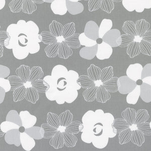 Sevenberry Canvas Prints - Florals on Gray Yardage