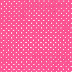 Sevenberry Petite Basics - Dots Hot Pink Yardage