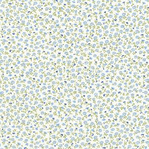 Sevenberry Petite Garden - Petite Florals Blue Yardage