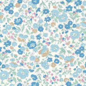 Sevenberry Petite Garden - Blooms Blue Yardage