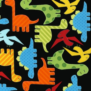 Urban Zoologie - Dinosaurs Bright Fabric