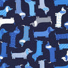 Urban Zoologie - Dachshunds Navy Fabric