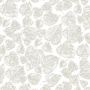 White Out - Frosted Leaves Taupe/White