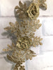 Embellished Gold Floral Wedding Lace Trims | Bridal Laces Trims