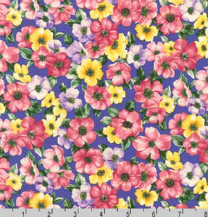 Woodside Blossom Floral Periwinkle SRK-17100-61 by Robert Kaufman