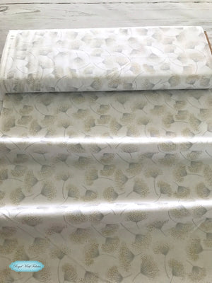 Hoffman Fabrics - Sparkle and Fade - White/Metallic - with Silver & Gold Metallic Accent