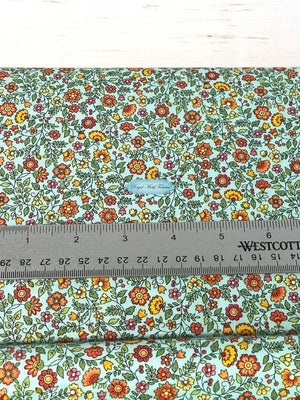 Fat Quarter - Andover Fabrics - Bloom - Autumn - Floral Scroll Teal
