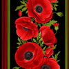 Wild Poppy - Red Poppy 11" Stripe Fabric by Timeless Treasures