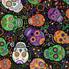 All Eyes On You - Mardi Gras Skulls by Timeless Treasures | Novelty Fabrics