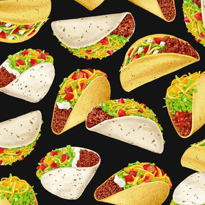 Timeless Treasures - Tossed Tacos Fabric