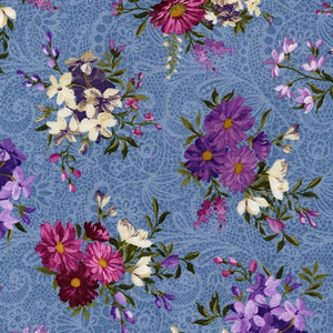 Masterpiece - Spaced Floral Bouquets Fabric