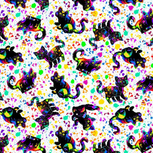Rainbow Cats - Black Cats Covered in Paint