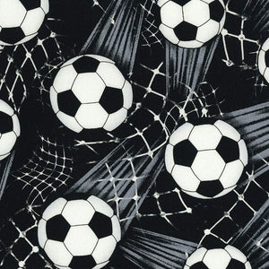 Goal! - Tossed Soccer Balls by Gail Cadden for Timeless Treasures