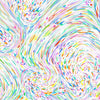 Rainbow Rose - Rainbow Splatter Swirls White
