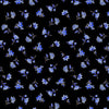 Sapphire - Tossed Metallic Small Florals Black