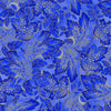 Sapphire - Metallic Leaves on Blue by Timeless