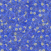 Sapphire - Tiny Metallic Florals on Blue