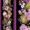 Majestic - Japanese Purple Floral 11" Stripe