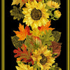 Fall Glory - Metallic Harvest Sunflower 11" Stripe by Timeless Treasures