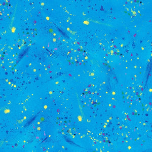 Utopia - Small Metallic Paint Splatters Aqua