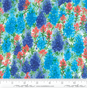 Moda Fabrics - Fields of Blue - Wildflowers on Ivory