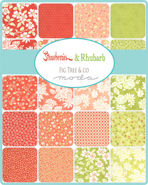 Strawberries and Rhubarb Jelly Roll by Fig Tree And Co. for Moda Fabrics