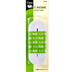1/4″ Knit Elastic White 3 yd long by Dritz 9314W
