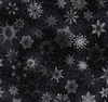 Winter's Grandeur 7 - Metallic Snowflake on Ebony by Robert Kaufman
