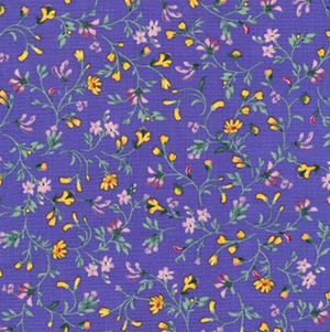 Woodside Blossom Floral Periwinkle by Robert Kaufman | Designer Fabric