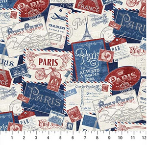 Northcott Studio - Paris... Always A Good Idea! - Postcards from Paris Navy