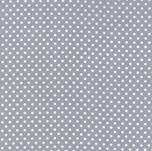 Fat Quarter - Moda Fabrics - 45" Dottie - Dottie Small Dots on Steel/Grey