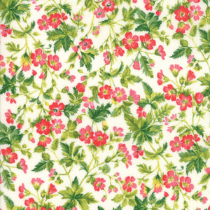 Moda Fabrics - Wildflowers IX Linen - Dogwood Blossom White
