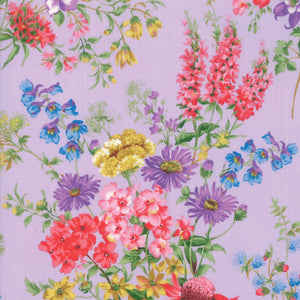 Moda Fabrics - Wildflowers IX Lilac - Floral Bouquet Lavender