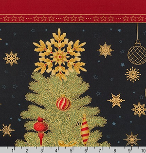 Winter's Grandeur 7 Holiday Colorstory Tree Panel by Robert Kaufman
