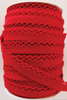 Crotchet Edge Double Fold Bias Solid Red Tape | Royal Motif Fabrics